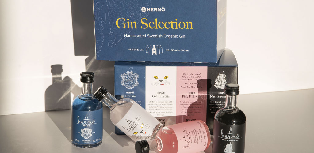 Hernö Gin Selection – Ett efterlängtat möte med fyra ikoniska ginsorter i miniformat